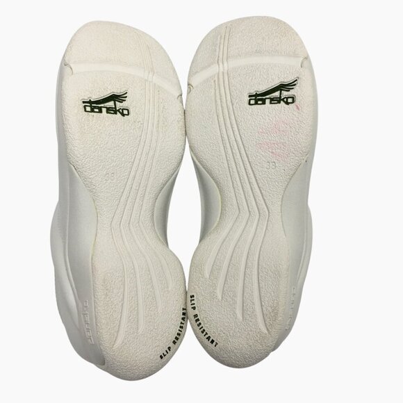 Dansko White Leather Closed Back Clogs Nurse Comfort Shoes European 38 US 7.5/8 - Picture 8 of 10